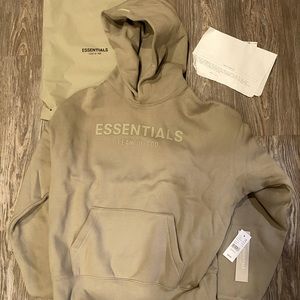 Fear of God Essentials Kid Hoodie Moss Size 12